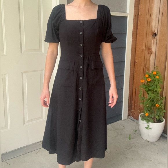 BCBG Black CottageCore Dress - Picture 2 of 12